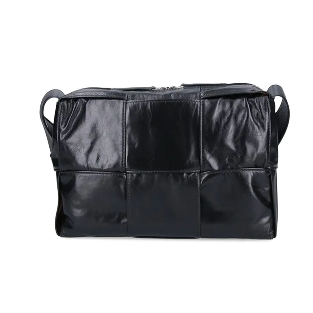 Bottega Veneta Black Intrecciato Leather Arco Camera Shoulder Bag 731165